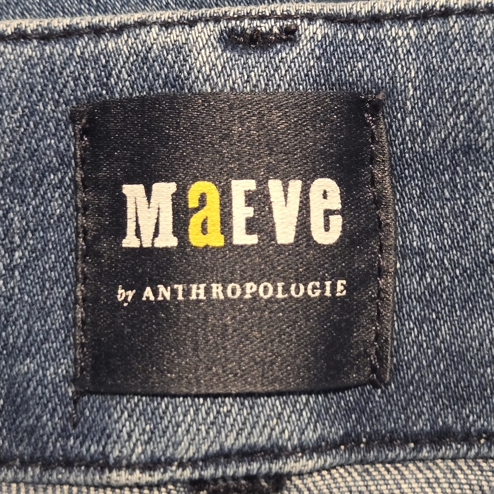 Maeve Anthropologie Womens Medium Wash Wide Leg The Colette Denim Jeans Size 27 - Picture 10 of 10